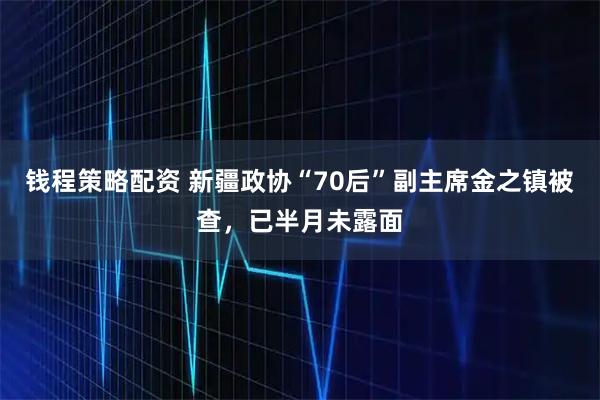 钱程策略配资 新疆政协“70后”副主席金之镇被查,已半月未露面